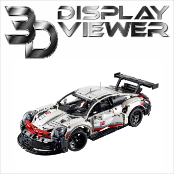 FiguSafe Vitrine für LEGO® Technic Porsche 911 RSR 42096 T/B/H 250x550x200 mm 119
