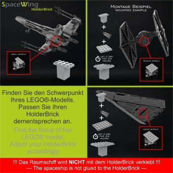 SpaceWing® W2 aus Plexiglas für eure LEGO Modelle Tiefe: 20.0 cm