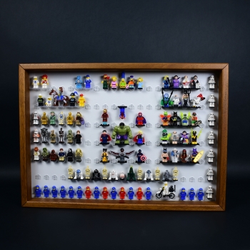 ClickCase size XL Click System mit 147 Figurenhalter EICHE (gebeizt) / WEIß 06056