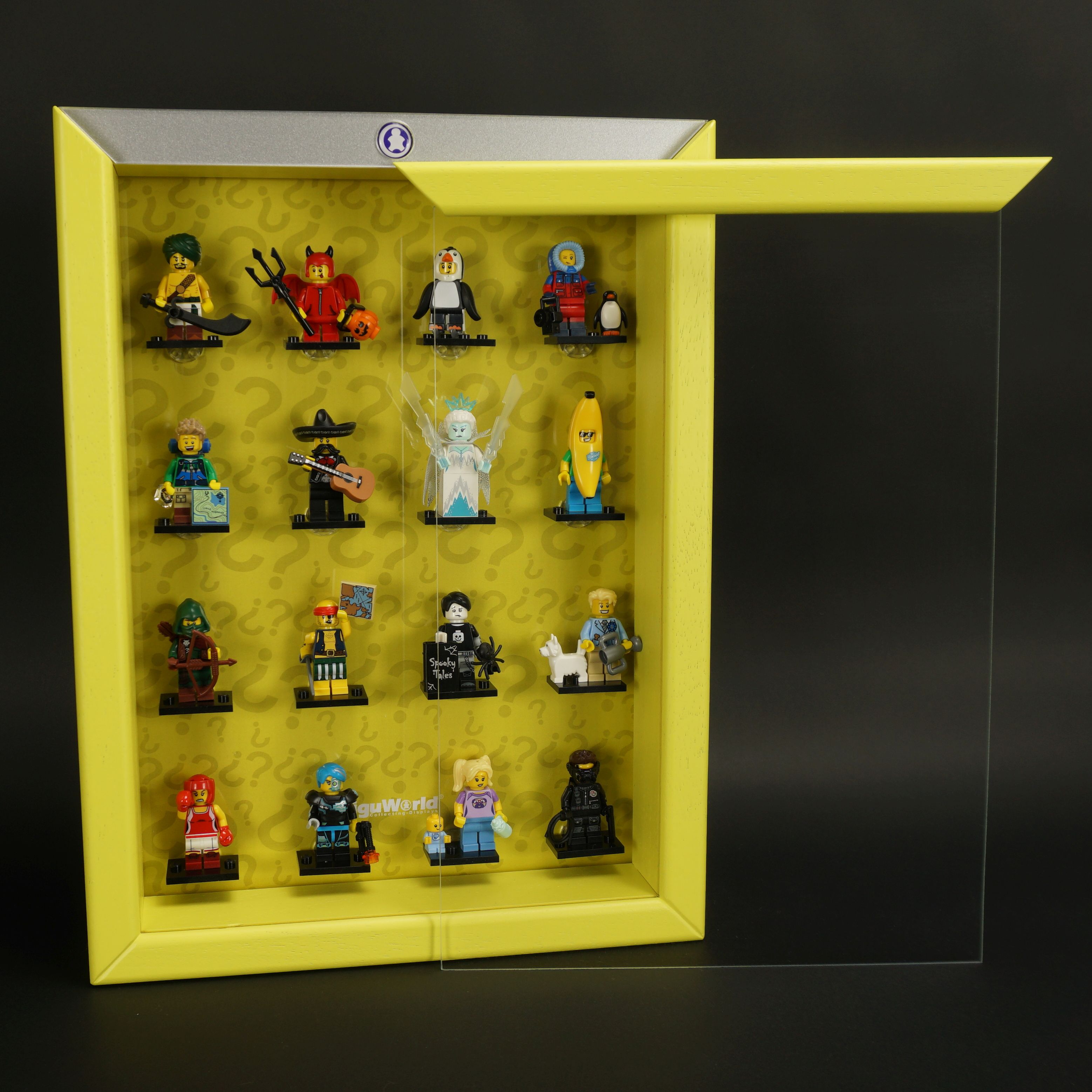 FiguCase Click System Vitrine fr LEGO Serie 16 (71013) mit 16  Figurenhalter | figuworld24