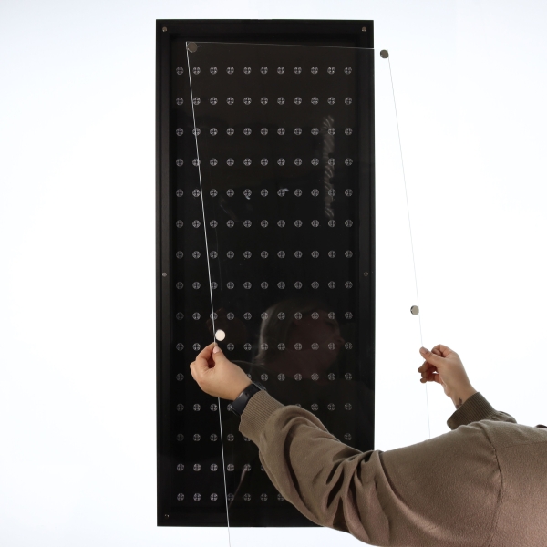 Click Vitrine PLUS Anthrazit 500x500x60mm für 72 Lego® Figuren
