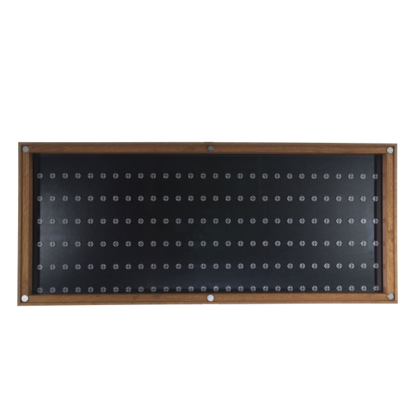 ClickCase size XXL Click System mit 168 Figurenhalter EICHE (gebeizt) / SCHWARZ