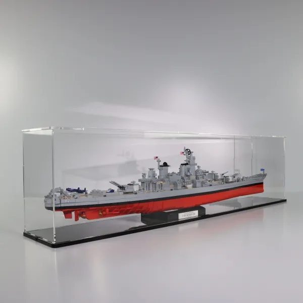 FiguSafe Vitrine für COBI 3084 # USS MISSOURI BB-63 - T/B/H 150x1000x250 mm 001