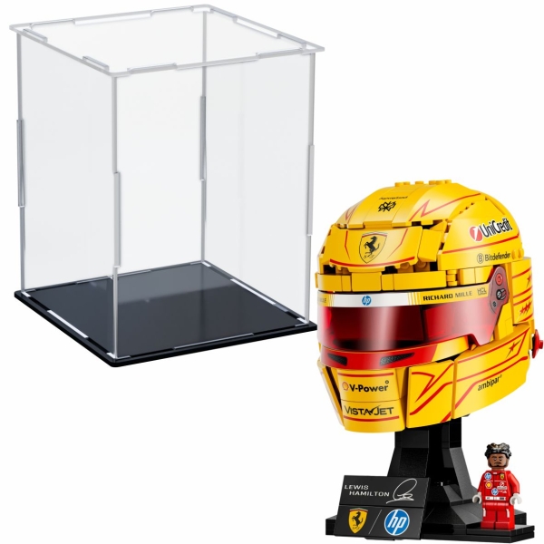 Acryl Vitrine für LEGO® Editions Scuderia Ferrari HP Lewis Hamilton Helm 43022 B/T/H 190x190x240 mm