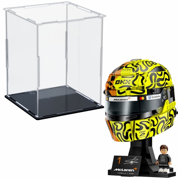 Acryl Vitrine für LEGO® Editions McLaren Mastercard F1® Team Lando Norris’ Helm 43023 B/T/H 190x190x240 mm