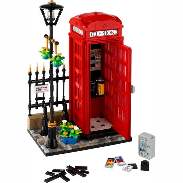 Acryl Vitrine für LEGO® Die Rote Londoner Telefonzelle 21347 B/T/H 240x190x340 mm