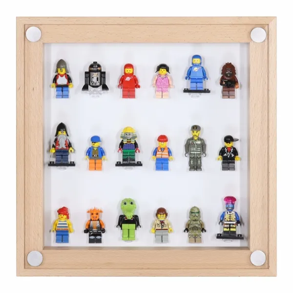 Click Vitrine PLUS Natur 300x300x60mm für 18 Lego® Figuren
