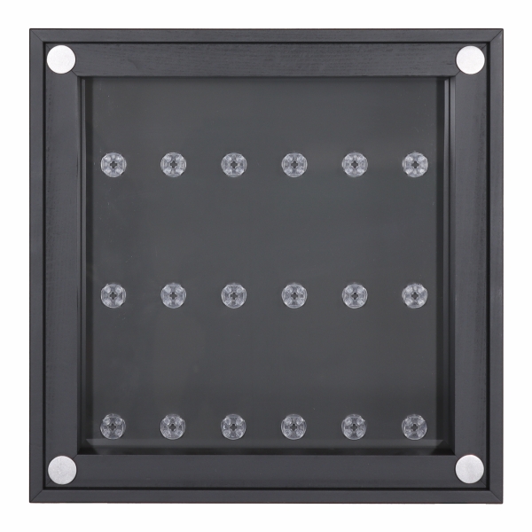 Click Vitrine PLUS Schwarz 300x300x60mm für 18 Lego® Figuren