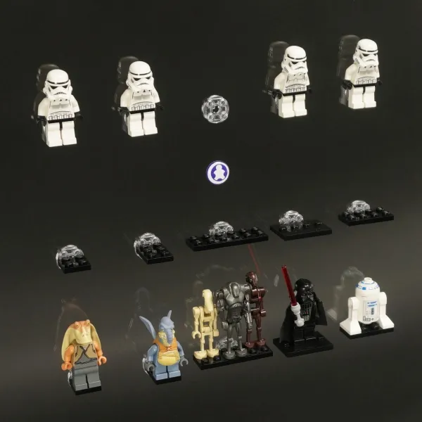 12er Inlay für IKEA SANNAHED Rahmen 25 x 25 designed für LEGO® minifiguren Platz für 12 Figuren