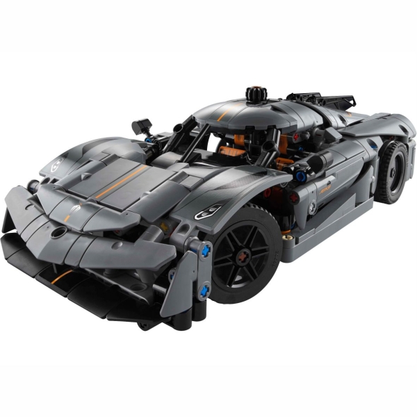Acryl Vitrine für LEGO® Technic Koenigsegg Jesko Absolut Supersportwagen in Grau 42173 B/T/H 340x190x140 mm