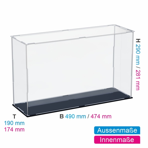 Acryl Vitrine für LEGO® Technic™ Yamaha MT-10 SP 42159 B/T/H 490x190x290 mm