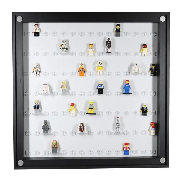 Click Vitrine PLUS Schwarz 500x500x60mm für 105 Lego® Figuren