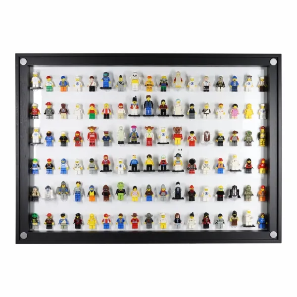 Click Vitrine PLUS Schwarz 500x700x60mm für 102 Lego® Figuren