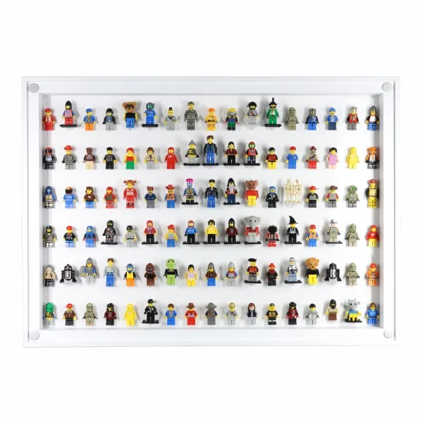 Click Vitrine PLUS Weiß 500x700x60mm für 102 Lego® Figuren
