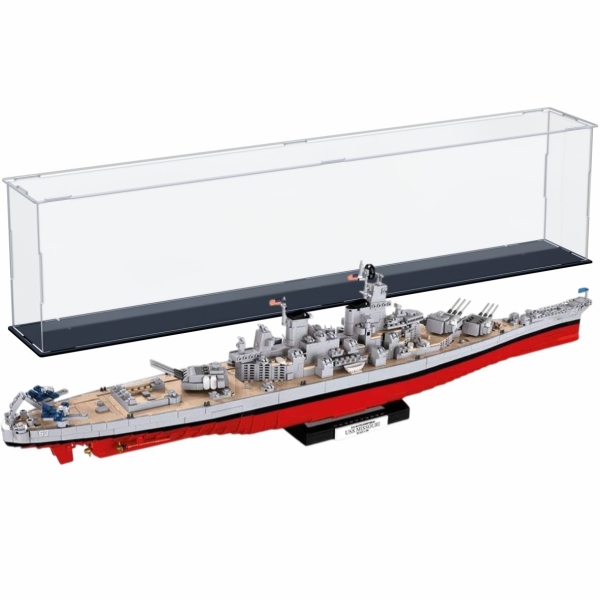 Acryl Vitrine für COBI 3084 # USS MISSOURI BB-63 - B/T/H 990x140x240 mm
