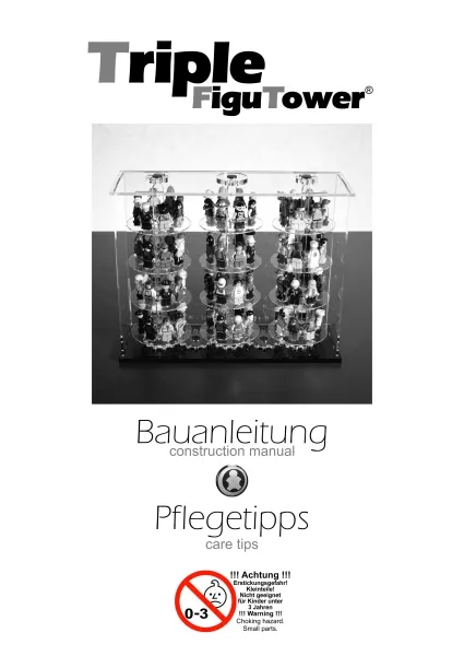 TripleTower Vitrine für 48 eurer LEGO® Figuren 16-16-16