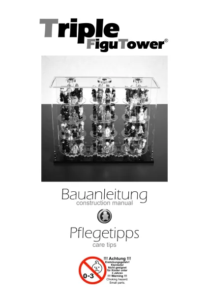 TripleTower Vitrine für 60 eurer LEGO® Figuren 20-20-20