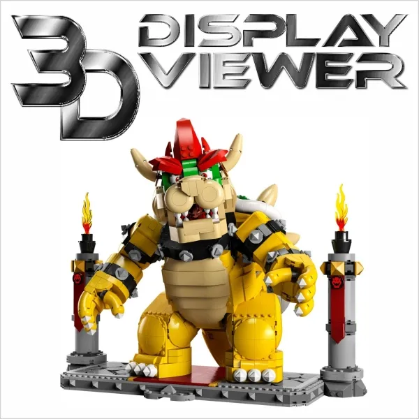 FiguSafe Vitrine für LEGO® Super Mario™ Set „Der mächtige Bowser“ 71411 T/B/H 300x450x350 mm 080