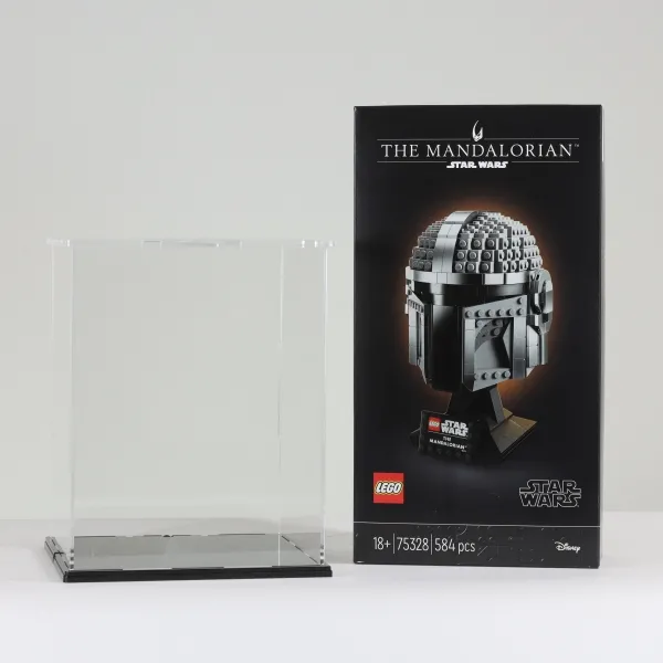 FiguBundle Vitrine + LEGO® Star Wars™ Nachbildung des Mandalorianer Helms 75328