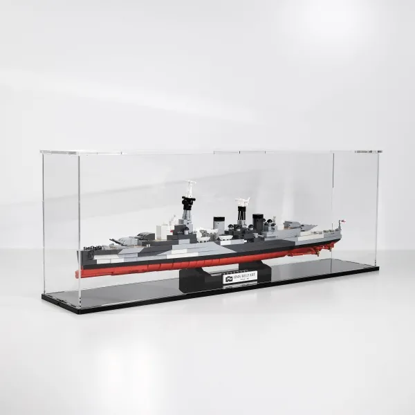 FiguSafe Vitrine für COBI 4821 HMS Belfast Light Cruiser T/B/H 140x700x250 mm 004