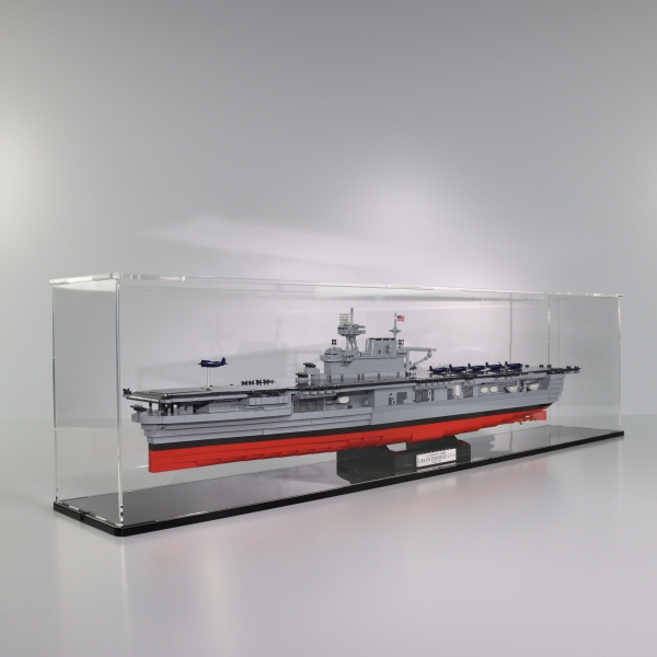 Acryl Vitrine für COBI 4815 # USS ENTERPRICE CV-6 - T/B/H 140x990x240 mm