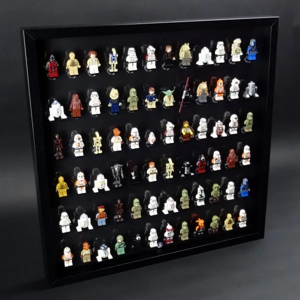 72er Inlay für IKEA RIBBA Rahmen 50 x 50 designed für LEGO® minifiguren Platz für 72 Figuren