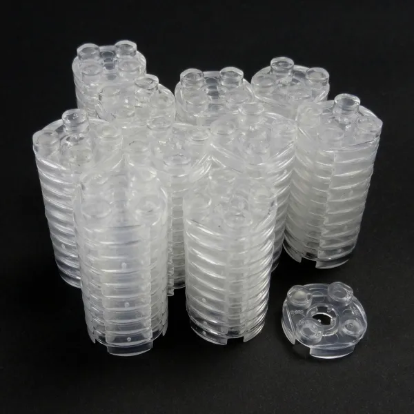 100x FiguStone 2 x 2er rund transparent