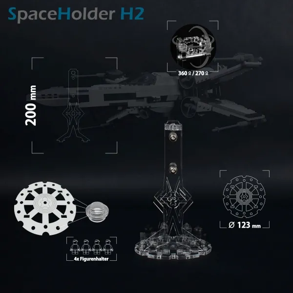 SpaceHolder® Sockelerweiterung SE155 15,5 cm für eure LEGO Modelle