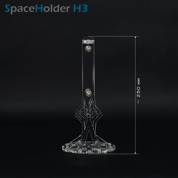 SpaceHolder® aus Plexiglas H3 Höhe 25,0 cm für eure LEGO Modelle