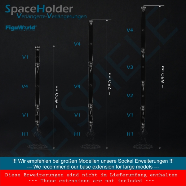 SpaceHolder® Verlängerung V4 25 cm für eure LEGO Modelle