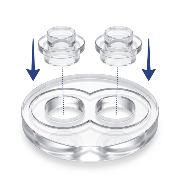 FiguSpot(1) transparent 2er Pin – Acrylsockel für Minifiguren